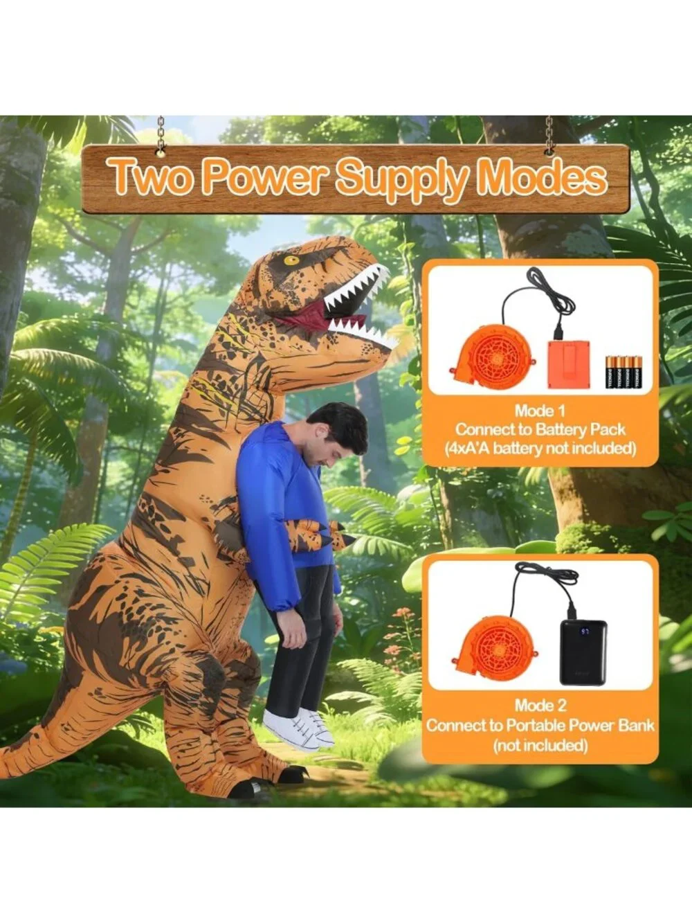 Inflatable Dinosaur Costume for Adults - Fun Blow-Up Halloween Party Outfit